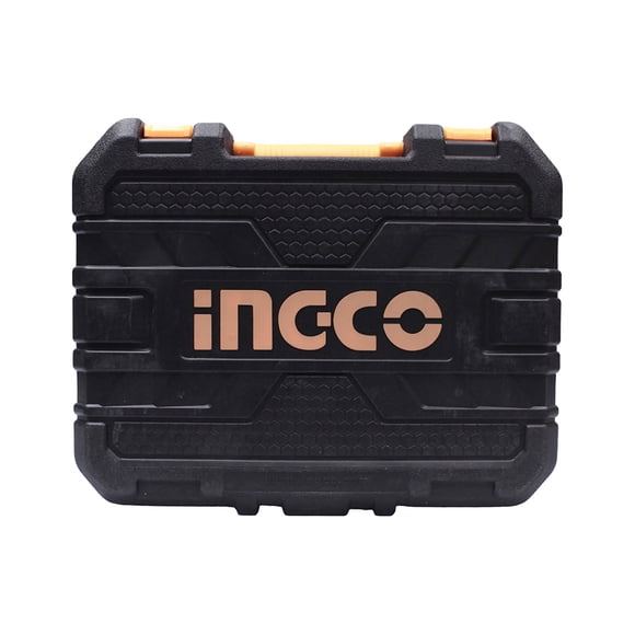 Set de herramientas INGCO 128 piezas con taladro inalámbrico 12V
