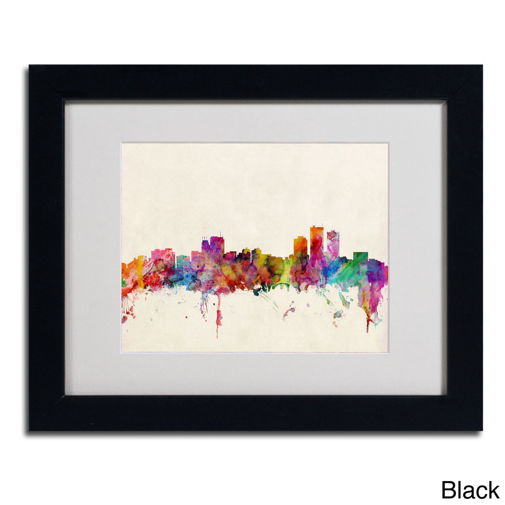 Trademark Fine Art "Anchorage, Alaska" Canvas Art by Michael Tompsett, Wood Frame