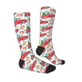 thumbnail image 4 of Lsque Watercolor Red Truck And Fir Tree Printed Crew Socks Men's Women's LightWeight Thin Casual Calf Socks ,Knee High Socks,Cotton Socks, 4 of 9