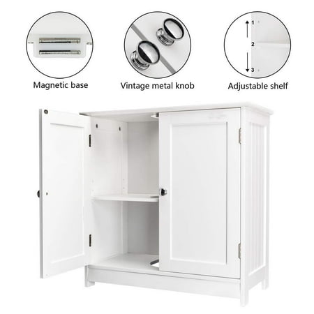 Hickory Bathroom Vanity UBesGoo Under Sink Storage Bathroom Vanity with 2 Doors Traditional Bathroom Cabinet Space Saver Organizer 23.6