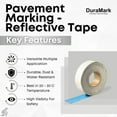 thumbnail image 2 of DuraMark White Outdoor Pavement Marking Tape 2" x 50' – No Residue, Waterproof Line Tape for Asphalt & Concrete – Reflective Glass Beads, Anti-Slip Surface for Basketball, Tennis, Driveways, 2 of 7