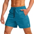 thumbnail image 2 of BRANROY Men's Athletic Running Shorts 5-Inch Casual Outdoor Sports Breathable Quick-Dry Fitness Gym Training,Sky Blue 3XL, 2 of 5
