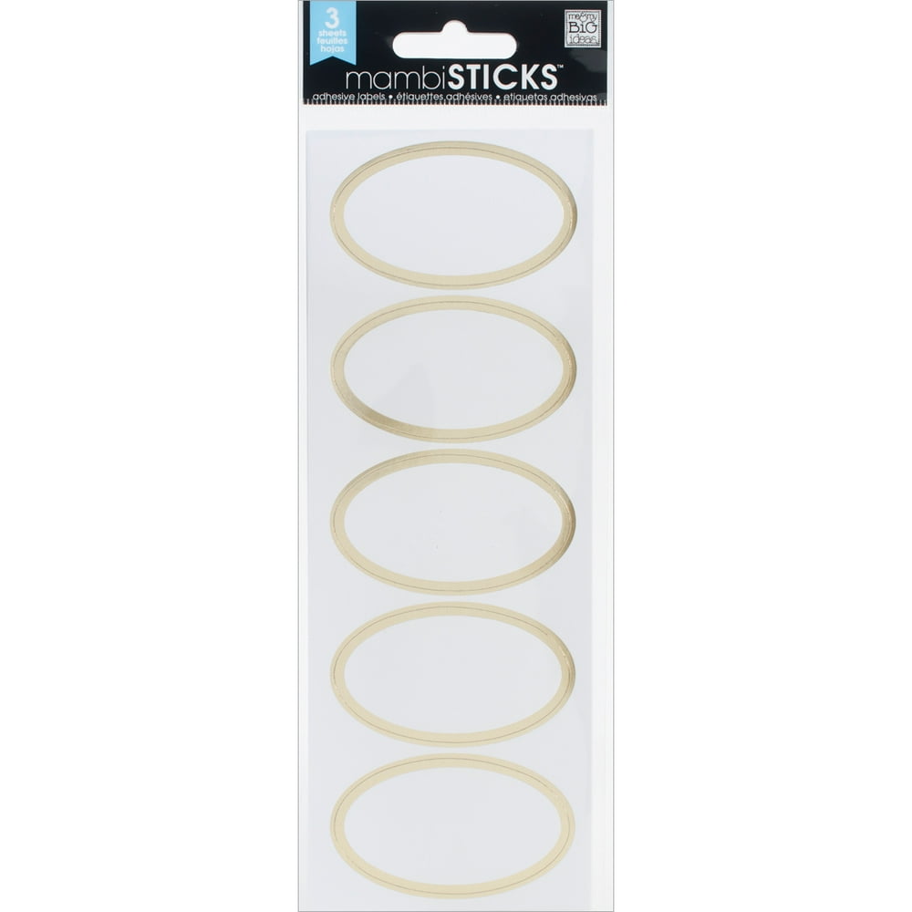 Label StickersGold Foil Oval