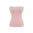 thumbnail image 2 of Miluxas Strapless Shapewear Tank Tops Tube Tops for Women Cami Shaper Tummy Control Slimming Camisoles Compression Pink S(S), 2 of 3