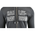 thumbnail image 4 of Harley-Davidson Women's Hoodie Black White Block Text Full Zip (S07), 4 of 4