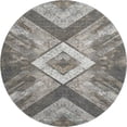 thumbnail image 2 of Addison Rugs Mayfield Premium Machine Washable Transitional Geometric Brown Round Rug, 8' x 8', 2 of 6