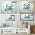 thumbnail image 4 of Designart "Impression Of Blue Crab In Minimalism" Crab Floater Framed Canvas Wall Art, 4 of 5
