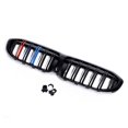 thumbnail image 6 of Astra Depot Front Hood Insert Glossy Black M Color Kidney Grille For BMW 3 Series 330i G20 330e G21 (Double Line), 6 of 9