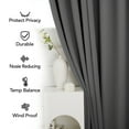 thumbnail image 4 of Deconovo Gray Black Out Curtains Set of 2 Panels, Thermal Insulated Window Curtains for Living Room 42W x 72L inch Light Gray, 4 of 9