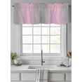 thumbnail image 4 of Pink Ombre Curtain Valances for Windows, Grey Modern Art Farmhouse Kitchen Valance Window Treatment, Light Filtering Block Curtains for Bathroom/Bedroom/Living Room 42'' x 12'', 4 of 9