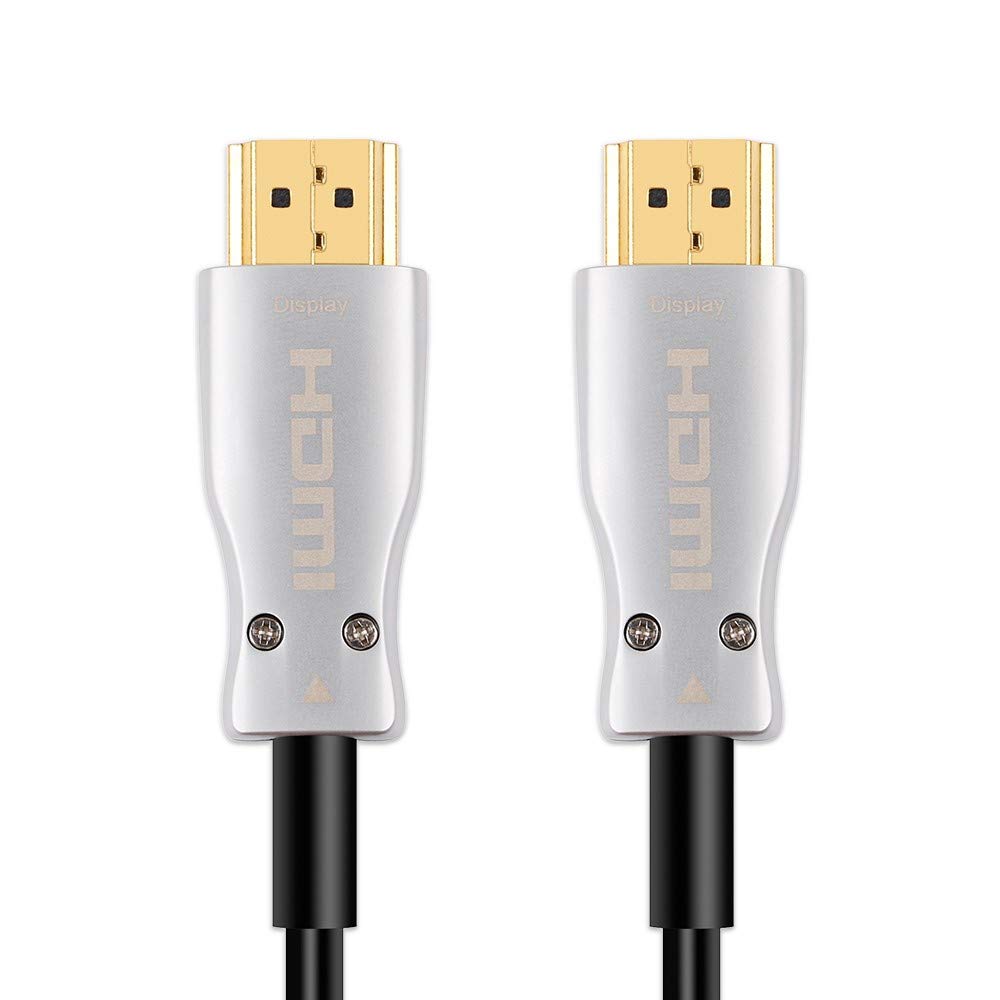 150ft (45M) Fiber HDMI Cable (Hybird of Copper and Fiber) 4K@60Hz, 18.2 Gbps-3D/Arc/HDCP2.2/HDR/CEC/EDID, (150 Feet) 45 Meters 2.0B Fiber Optic Support Cable, Metal Shell with Gold Plated Connectors - image 1 of 1