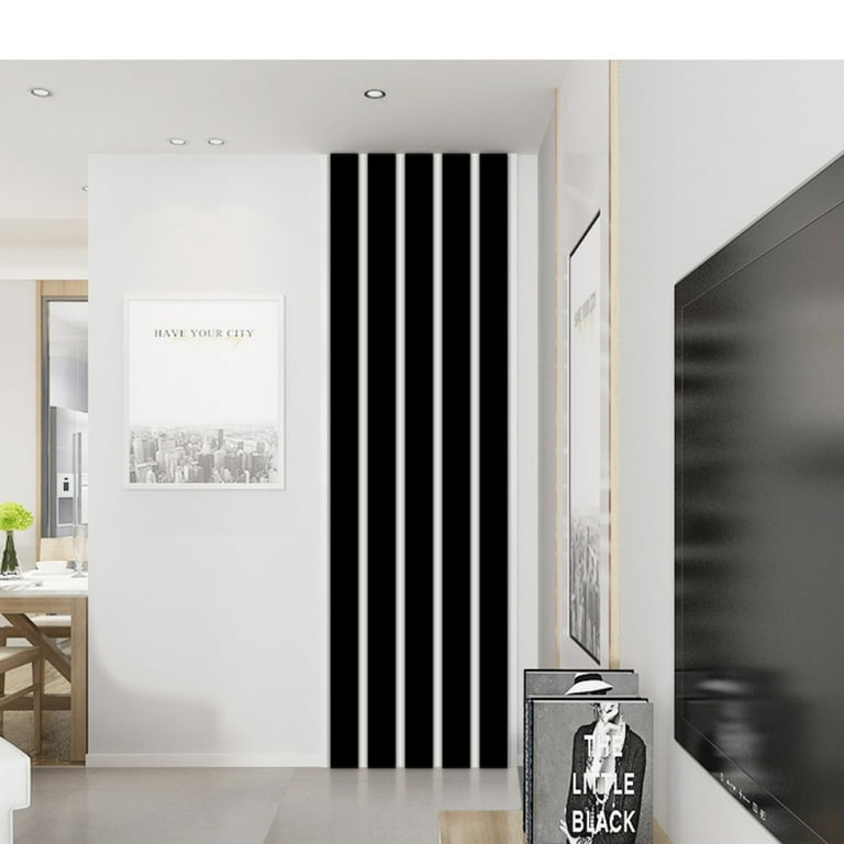 Amazon.com: Mirror Tiles Stripe Mirror Wall Stickers Black