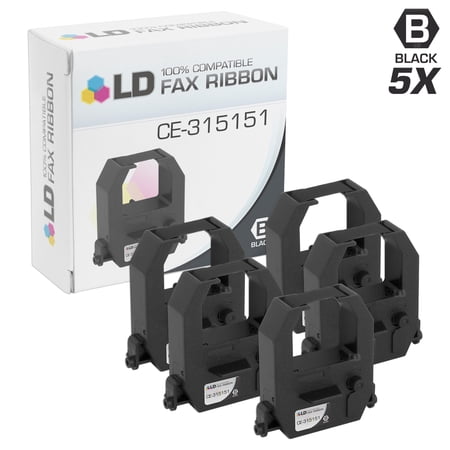 LD Products Compatible Amano CE-315151/CE315151 Set of 5 Black Printer Ribbons