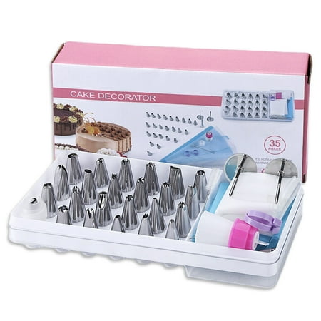 

Elroy Icing Bags and Tips Set Reusable Cake DIY Piping Nozzles Pastry Bags Cupcake Decorating Kit Kitchen Bakery Baking Tools