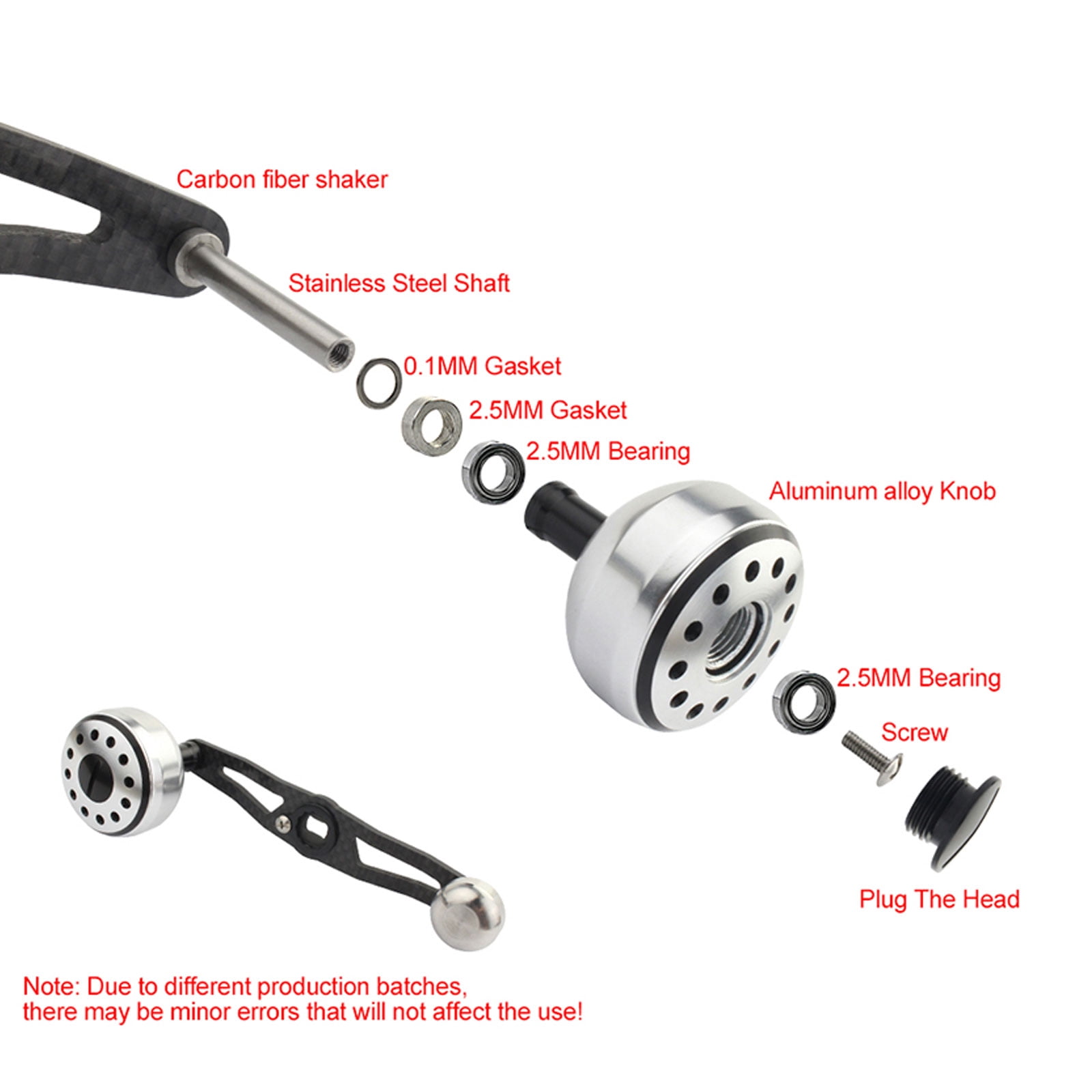 ZPAQI 8x5mm Hole Aluminum Alloy Fishing Reel Rocker For Spinning Fishing Tackle Tool
