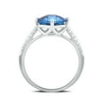 thumbnail image 2 of 3 7/8 Carat T.W Created Swiss Blue and Cubic Zirconia Sterling Silver Engagement Ring, 2 of 3