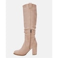 thumbnail image 3 of Women  Knee High Boots Chunky Block Heel Wide Calf Round Toe Side Zipper Fashion Dress Boot, 3 of 3