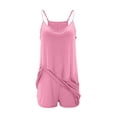 thumbnail image 6 of WQNVRNR Girls Strappy Jumpsuit- V-Neck Casual Tennis Dress Backless Sleeveless Athletic Romper Pink Size 12, 6 of 9