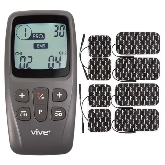 Vive Wireless TENS Unit Muscle Stimulator – EMS Pain Relief Therapy Device