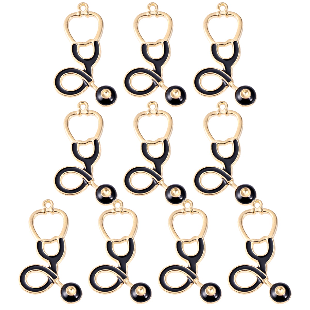 10 Pcs Medical Alert ID Charms Pendant for DIY Jewelry Making Necklace Bracelet 