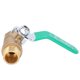 thumbnail image 3 of 3 Pack 1/2" Female/Male Thread Water Pipe Ball Valve Heavy Duty Brass Drain Shut Off Switch, 3 of 4