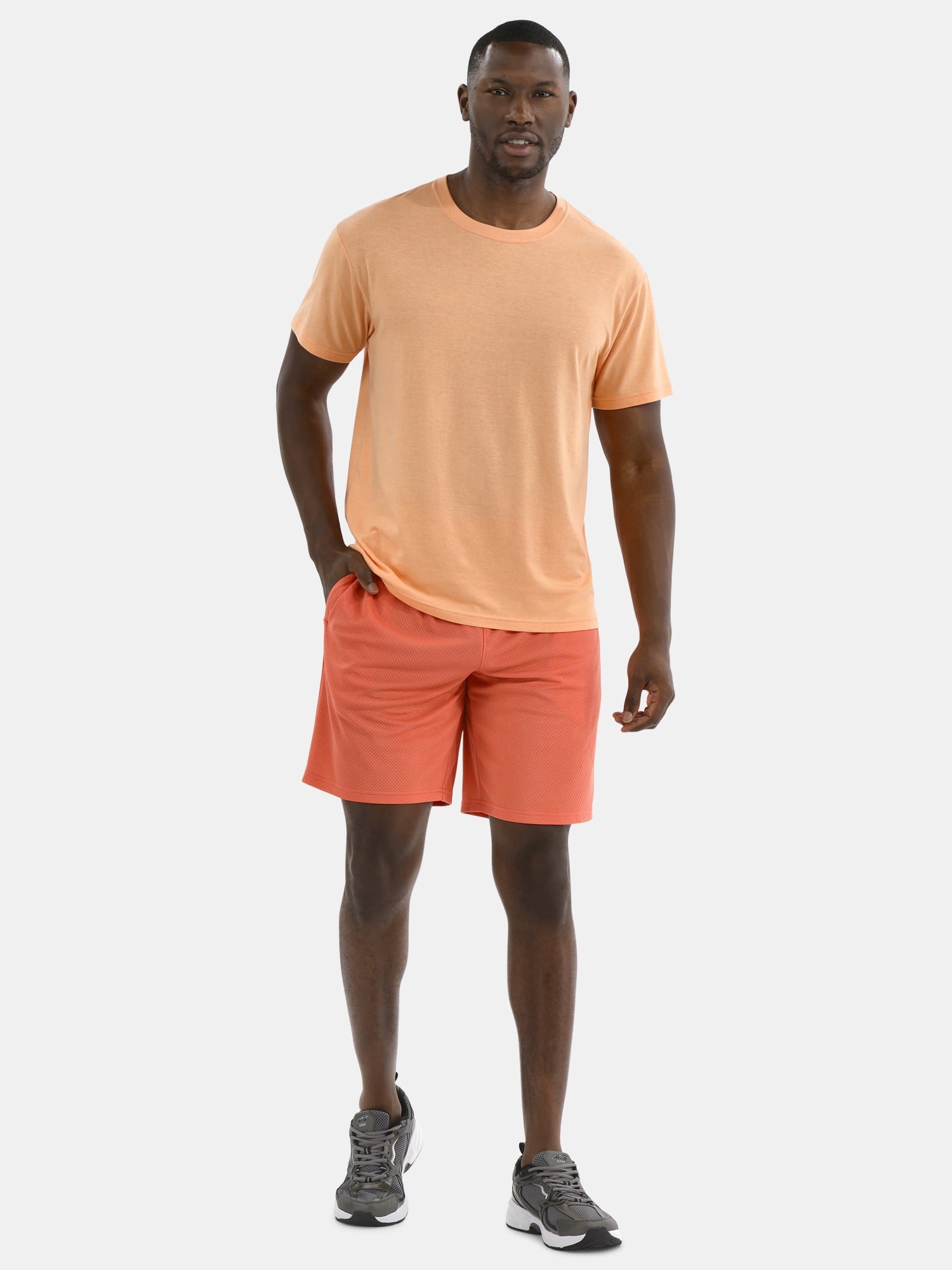 Athletic Works Men's and Big Men's Active Mesh Shorts, 9" Inseam, Sizes XS-5XL