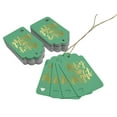 thumbnail image 3 of Inkdotpot Pack Of 100 Merry And Bright Christmas Favor Paper Tags Craft Real Gold Foil Hang Tags, 3 of 6