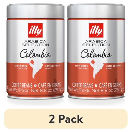(2 pack) illy Whole Bean Coffee, Arabica Selections, Colombia, Smooth Roast, 8.8 oz