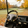 thumbnail image 3 of HUIACONG Camouflage Leaves Golf Cart Steerings Wheels Warm Flannel Fabric Unversial Golf Cart Steering Wheel Covers Easy to Instal Fashion Interior Suitable for EZGO Yamaha Club Cars, 3 of 7