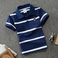 thumbnail image 2 of Ulanda Toddler Baby Boys Short Sleeve Polo Shirts Cute Cartoon Animal Embroidery Uniform Shirt Button Closure Collared Tops (Multicolor5, 7-8 Years), 2 of 4