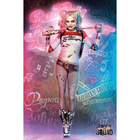 POSTER STOP ONLINE Suicide Squad - Movie Poster/Print (Harley Quinn - Posing with Baseball Bat) (Size 24 x 36)