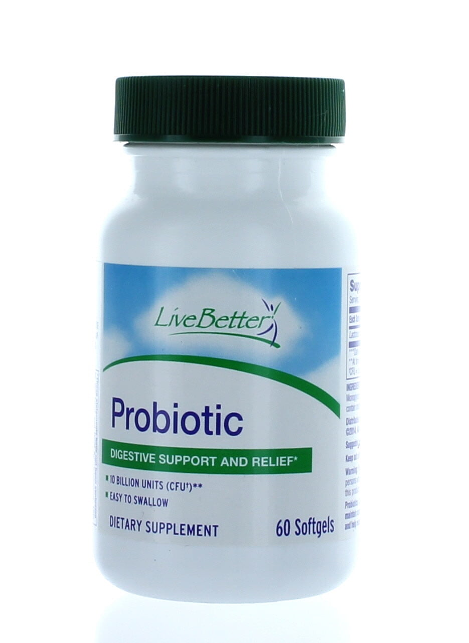 Probiotic Lactobacillus Acidophilus Digestive Support 60 Softgels 10 Billion CFU