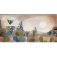 thumbnail image 2 of Klee, Paul 24x14 Gold Ornate Wood Framed with Double Matting Museum Art Print Titled - Oceanic Landscape, 2 of 4