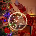 thumbnail image 3 of 2024 Feliz Navidad LED decoración luz reno Santa muñeco de nieve decoración navideña luz para interior y exterior, 3 of 4