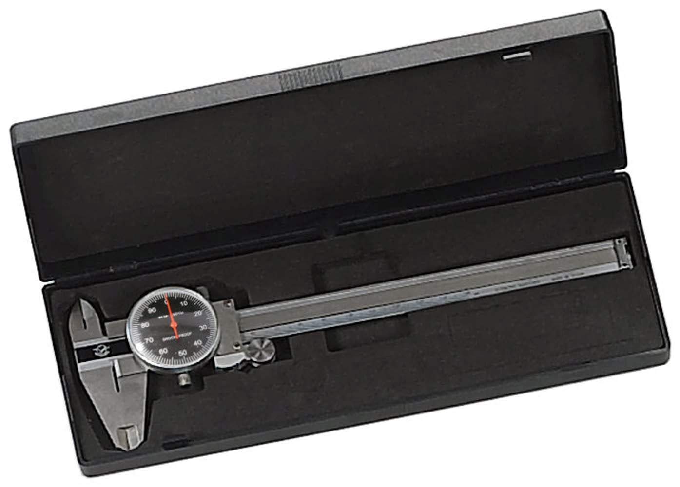 PRECISE 6" (15.24 cm) SAE Vernier Caliper | 0.001" Accuracy | Shockproof Dial | Stainless Steel | Satin Chrome Finish | 4-Way Measurement
