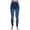 Blue Basic With Pearls, variant on Women's Denim Wash Leggings - Stretchy and Comfortable Skinny Pants (Blue Distressed, X-Small / Small)