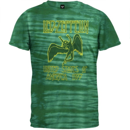 Led Zeppelin - 1977 Green Tie-Dye T-Shirt