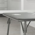thumbnail image 5 of HBCY Creations Folding Card Table - Gray Vinyl Tabletop - Gray Metal Frame - Lightweight Design, 5 of 11