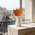 thumbnail image 7 of Dusknt Pack of 6 - Pack Flowers Artificial Orchid Plants Silk Flower Stems Vase Table Kitchen Home Garden Party Wedding Decoration (Orange), 7 of 7