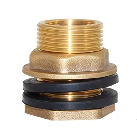 Brass Bulkhead Fitting Brass Water Tanks Connector Leak Proof Pipe Fitting General Hose Adapter for Garden Hoses
