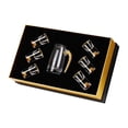 thumbnail image 3 of Juego de vino de estilo chino, juego de copas de vino, dispensador de vino de regalo, para regalo de hombre 6 copas de hojas doradas, 3 of 9