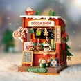 thumbnail image 6 of ROBOTIME Cocoa Shop DIY Miniature House Kit,Christmas Dollhouse Craft Kits for Bookshelf Decor,3D Wooden Puzzles Tiny Home Buliding Sets,Gifts for Kids Teens Adults, 6 of 8