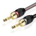 thumbnail image 2 of 12 AWG Speaker Wire - Banana Plug Cable, 25FT Male-to-Male - High-Performance Speaker Cable Banana Plugs with 24k Gold Plated Connector Tips for Home Theater System, 2 of 8
