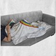 thumbnail image 5 of St Patrick's Day Soft Flannel Fleece Blanket, Leprechaun Hat Pot of Gold Fortune Wealth Rainbow Illustration, Cozy Plush for Indoor and Outdoor Use, 50" x 60", Reseda Green Baby Blue, by Ambesonne, 5 of 5