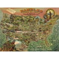 thumbnail image 2 of Anonymous 18x15 Gold Ornate Wood Framed with Double Matting Museum Art Print Titled - Game board with map of America, 1890, 2 of 4