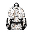 thumbnail image 3 of Beagle Dog and Footprints Backpack for School,Cute School Bag,Schoolbag with Adjustable Shoulder Straps & Padded Back,15.25"x11.5"x5.25", 3 of 6