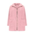 thumbnail image 6 of Ashirexll Womens Fleece Coats, Winter Coats for Women, Fashion Long Sleeve Solid Color Thickening Cardigan for Fall Winter, 6 of 6