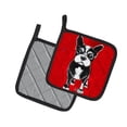 thumbnail image 2 of Caroline's Treasures MW1314PTHD Boston Terrier Runt Paire de Supports de Pot, 7.5HX7.5W, Multicolore, 2 of 3