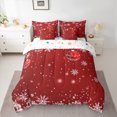 thumbnail image 2 of Homewish White Snowflake 7-Piece Twin Bedding Sets For Preppy Children Kids,Merry Christmas Bedding Comforter Set,Happy Winter Xmas Breathable Sheet Sets,Luxury Bedroom Decor,Reversible, 2 of 8