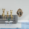 thumbnail image 2 of Escultura de figura,Estatua sentada Figura Escultura Adorno,Estatuas de conejos en miniatura para decoración de interiores,Marco de fotos,Marco de fotos para decoración del hogar,exhibición, 2 of 8